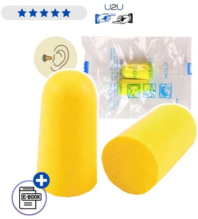 Oordoppen Geluidsdempend 24.5x13mm Geel Comfortabele Gehoorbescherming Met Ebook
