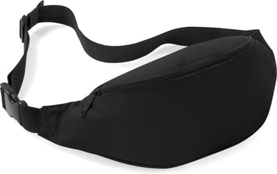 Jumada's - Sportieve Heuptas - Zwart - 2.5L - Grote heuptas voor paspoorten, telefoon, cash geld of een kleine reisgids - Stoere buiktas - Schoudertas