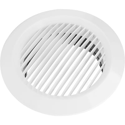 Grille d'aération ronde 150mm ABS Lames droites Amovible Extraction Salle de bain Couvercle d'aération pour Bureau