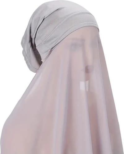 Bovista Hoofddoek - Hijab - Dames - Abaya - Sjaal - Islamitische Kleding - Moslim Kleding - Alhamdulillah - Lichtgrijs