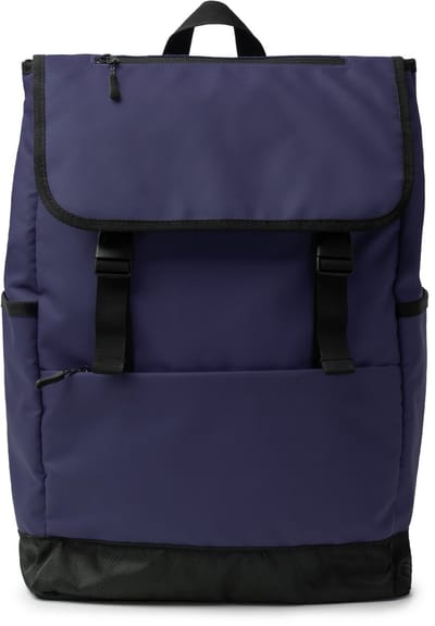 Blauwe Rugzak gemaakt van PU-leer 20 liter. Vakken incl laptopvak, model Trois