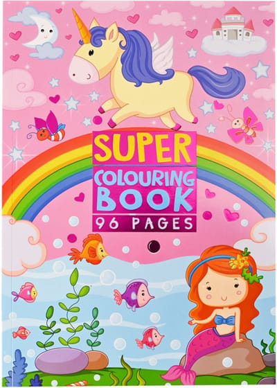 Kleurboek Prinsessen - Super Colouring Book - Kleurboek Meisjes - Kleurboeken voor Kinderen - Leren Tekenen - Kleurplaten - Tekenen Kinderen - 96 Pagina's - 21 x 29,7 cm - Vanaf 5 Jaar