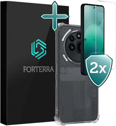 Hoesje Met Screenprotector - 2 stuks - Geschikt voor Nothing Phone (3a) Pro - Sterk & Shockproof - Back Cover - Siliconen Case - Telefoon Hoes - Shock Proof - Transparant