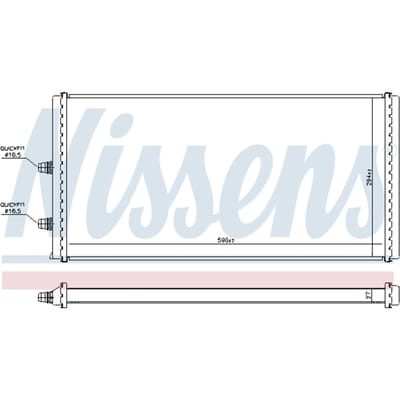 Lage-temperatuurRadiator, laadluchtRadiator NISSENS 606517