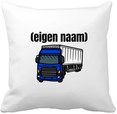 Akyol - blauwe vrachtwagen met eigen naam Kussen hoes - Vrachtwagen chauffeur - vrachtauto chauffeurs - iemand die houdt van vrachtwagens - verjaardag - cadeau - kado - geschenk - 40 bij 40 cm