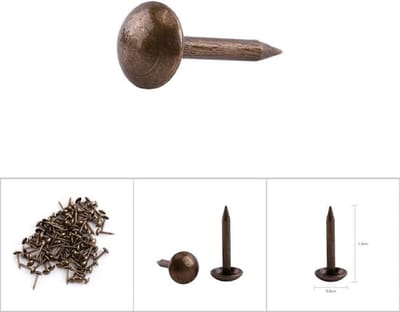 Bekleding Nagels 100st Vintage - Decoratieve Tack Studs - Antiek Messing - Handgesmeed Smeedijzer - Stevig en Duurzaam - Voor Meubels en Foto's - Decoratieve Spijkers