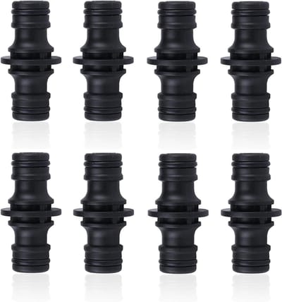 8-delige dubbele stekker tuin slangconnectoren, verlengstukken voor tuinslangen, 1/2 inch aansluitingen voor tuin en huis