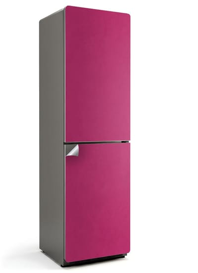 Wallfluent Koelkaststickers - Roze Koelkast Folie - 60 cm x 205 cm - Roze Koelkaststickers - Grote Koelkast Sticker - Koelkast Decoratie - Decoratieve Koelkaststicker - Koelkast Opknappen Sticker