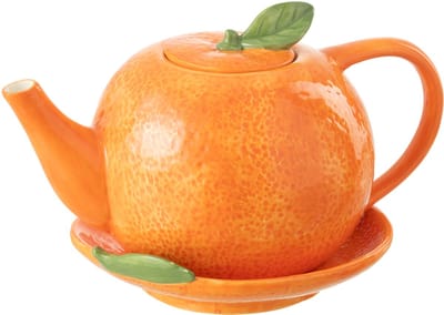 J-Line theepot Sinaasappel - keramiek - oranje