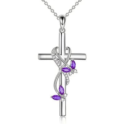 Lumici® | Vlinderkruis Ketting - Jezus Ketting - Vlinderkruis Ketting - Kruis - God - Geloof - Gelovig - Jezus Christus - Oneindig - De Heer - The Lord - Jezus - Cadeau Voor Vrouwen - Moederdag Cadeau - Valentijn - Liefde - Verrassing - Goud & Zilver