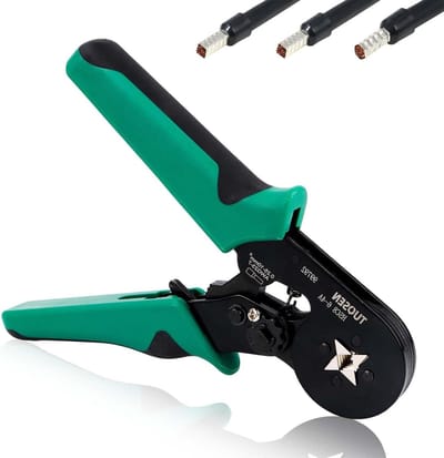 Krimptang Adereindhuls - Krimpgereedschap - Draadklemmen Bevestigen - Automatische Instelling - 0.25-10 mm² - Groen