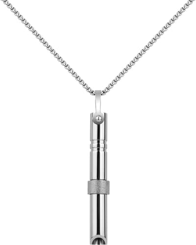 Dailygoods- Collier Mindfulness Ademhalingsketting - Titaniumstaal - Verstelbare Lengte - Huidvriendelijk - Duurzaam - 1 Stuk