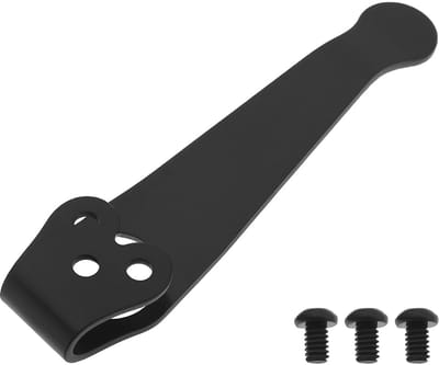 NTH products- Draagtas Zwart - Diepe Draagtas - Pocket Clips - Zakclips - Compatibel met Spyderco - Inclusief Schroeven - 57 mm lang - Zakclip