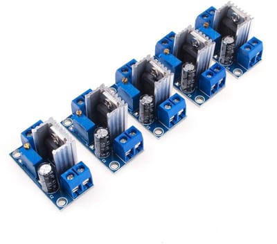 Dailygoody - LM317 Spanningsregelaar - DC-DC Converter - Instelbaar Spanningsbereik - 1,5 A - Voedingsmodule - Geschikt voor Elektronica - Compact For...