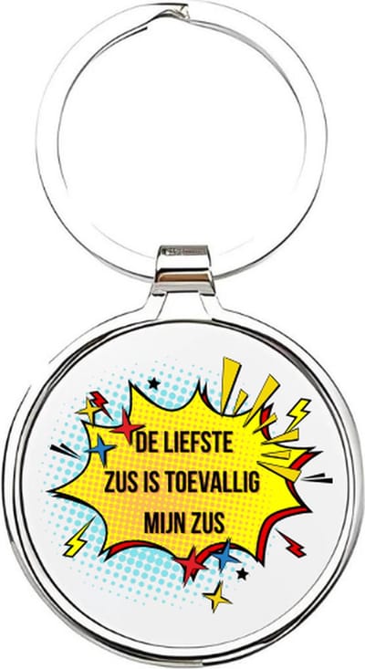 Akyol - De liefste zus is toevallig mijn zus Sleutelhanger - zus - De liefste zus - Zus sleutelhanger - Zussen sleutelhanger - Sleutelhanger zus - Familie sleutelhanger - verjaardagscadeautje - Zus cadeau - Sister - zusje - 4 x 7,5 CM