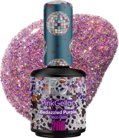 Pink Gellac Gellak - 206 Bedazzled Purple 15ml - Paarse Gel Nagellak - Gellac - Gel Nagels Producten
