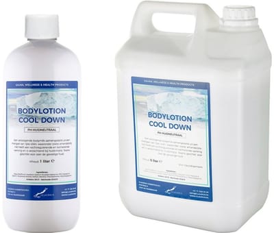Bodylotion Cool Down 1 Liter - hervulbaar + Jerrycan 5 Liter navulling