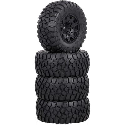 4 pièces 110mm 1/10 RC voiture camion court Course camion tout-terrain véhicule pneus RC roue Compatible avec 1 noir