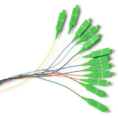 Qoltec 12 x Pigtail glasvezel SC/APC |   Singlemode |   G652D |   2m