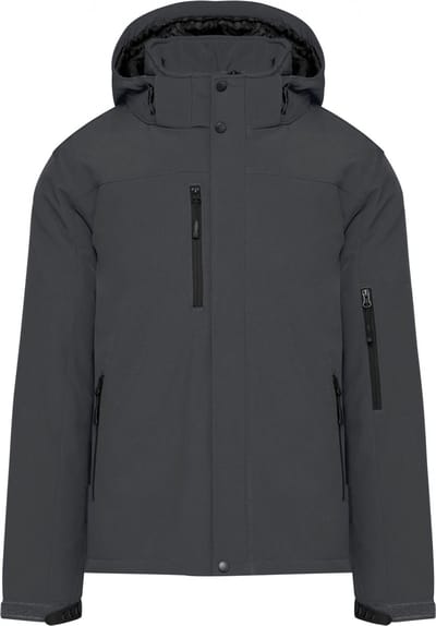 Kariban Gewatteerde softshell herenparka met capuchon K650 - Titanium - S