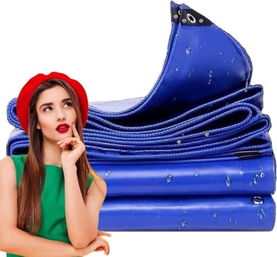Dekzeil Waterdicht - Afdekzeil Grondzeil - Objecten Beschermen - Versterkte Randen - 1.5 x 17 m - Blauw