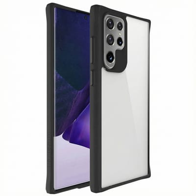 imoshion Hoesje - Geschikt voor Samsung Galaxy S22 Ultra - Hybrid Case - Zwart