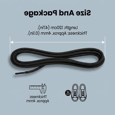 Ronde veters 12 cm x 0,4 mm - zwart - scheurvast - perfect voor wandelschoenen - ShopVlot