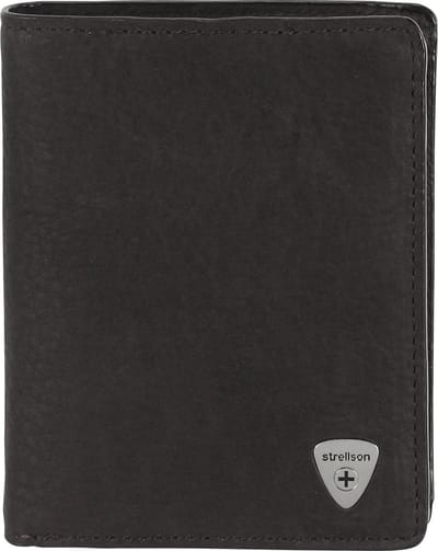strellson Leren portemonnee Harrison Billfold V8 Wallet Black zwart