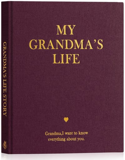 Dailygoods- Herinneringsboek met 260+ Vragen - Dagboek van het Leven - Persoonlijk Cadeau voor Moederdag - Hoogwaardig Linnen - 108 Pagina's voor Waardevolle Herinneringen - Levensboek