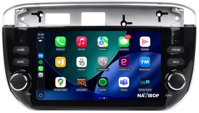 Geschikt voor Fiat Punto Evo | 7" Android 14.0 Autoradio | Apple CarPlay & Android Auto | 2GB RAM & 32GB opslag | Draadloze verbinding | HD Scherm | FM, AM, DAB+ Radio | Bluetooth handsfree bellen | 2010, 2011, 2012, 2013, 2014, 2015