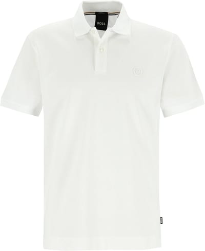 BOSS Parris regular fit heren polo - pique - wit