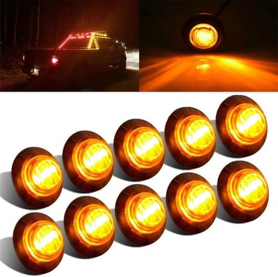 LED Zijmarkeringslichten - Aanhanger Lampen - Veilig Rijden - IP65 Waterdicht - 10 Stuks - Geel