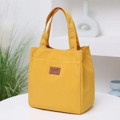 Sac à déjeuner isotherme pour femme, réutilisable, durable, étanche, grand, spacieux, pour femme, homme, adulte, pour le travail et le bureau jaune