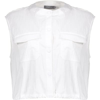 Geisha Gilet Drawstring White Size: S | Vests Outlet | Dames | Wit