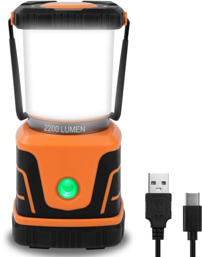 OmGoods - Dailygoody - Campingverlichting - Oplaadbaar - 2200 lumen - Dimbaar - Powerbank - Noodverlichting - Geschikt voor wandelen - Tentverlichting