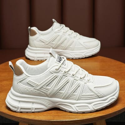 Heren Sneakers Wit Hardloopschoenen Ademend Mesh Heren Sportschoenen Platform Verhoogd Heren Casual Schoen Zapatillas De Deporte 39 brown
