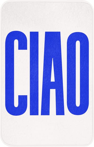 WC mat 50x80 cm - Antislip - Ciao - Hoofdletters - Blauw - Minimalistisch - Toiletmat - Vloermat - Douchemat - Toilet tapijt - Toiletmatten