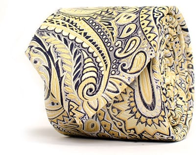 TRESANTI | BILLI I Zijden stropdas met paisley motief | Goud geel