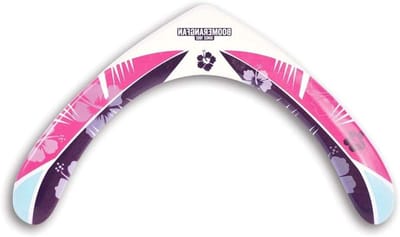 Werdende Boemerang - Vliegend Hout - Buiten Spelen - Voor Linkshandigen - 32.5 cm - Houtkleur
