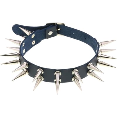 Nieuwe Emo Spike Choker Punk Kraag Vrouw Vrouwen Mannen Zwart Leer Met Studs Klinknagels Chocker Ketting Goth Sieraden Gotische Accessoires black