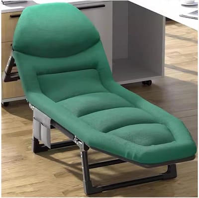 Opvouwbaar campingbed - Reisbed Gastenbed - Buiten Ontspannen - Verstelbare Rugleuning - 178x56cm - Grijs
