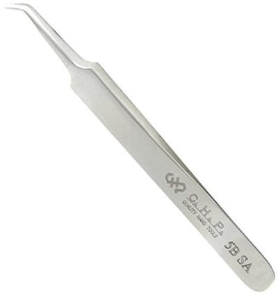 Precisiepincet met zeer fijne punt en gebogen scherpe punten - 4-1/4 inch