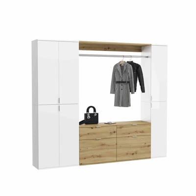 Garderobecombinatie Projektx3-delig X07H4S16 - 212cm x 193cm x 34cm