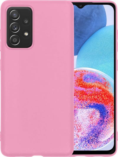 Hoesje - Geschikt voor Samsung Galaxy A23 - Sterk & Shockproof - Hoes Cover - Siliconen Case - Telefoonhoesjes - Lichtroze