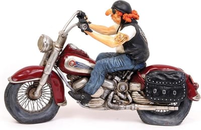 The Motorbike - Kunsthars beeldje - Forchino - in orignele doos
