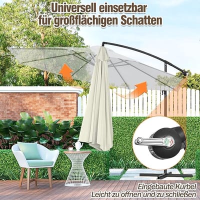 Terrasparasol met LED verlichting 200x211 cm – Aluminium buitenparasol zwart, inklapbaar en kantelbaar, UV-bestendig zonnescherm voor tuin, balkon, terras en zwembad – Depauw