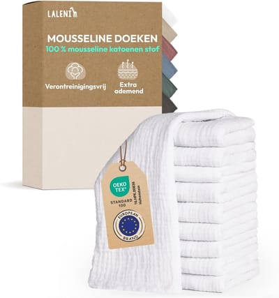 Set van 10 Hydrofiele Luiers 70x70 - 100% Katoen Muslin Doeken - Wasbaar en Absorberend