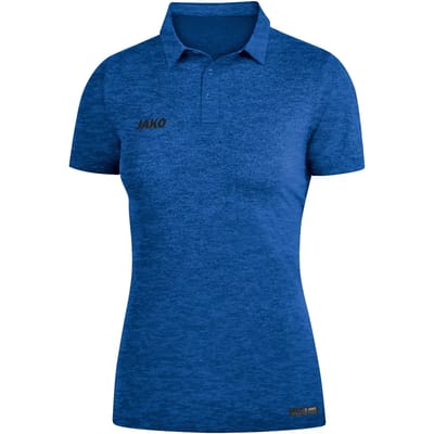 Jako Premium Basics Polo Dames - Royal Gemeleerd | Maat: 36