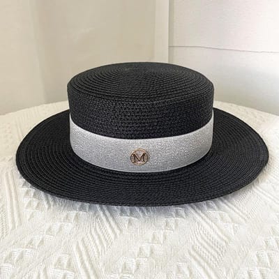 Zonnehoed Strooien Hoed Geel Zilver Elastische Band Accessoires Strandtype Dames Strooien Hoed Strandhoed Zomer Voor Mannen En Vrouwen 56-58cm gray