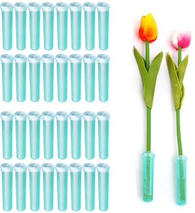 Allecto - Transparante Bloem Buizen - Bloemslang voor Versheid - 100 Stuks - Reageerbuis voor Bloemen - Voeding en Water - Geschikt voor Bloemstukk...